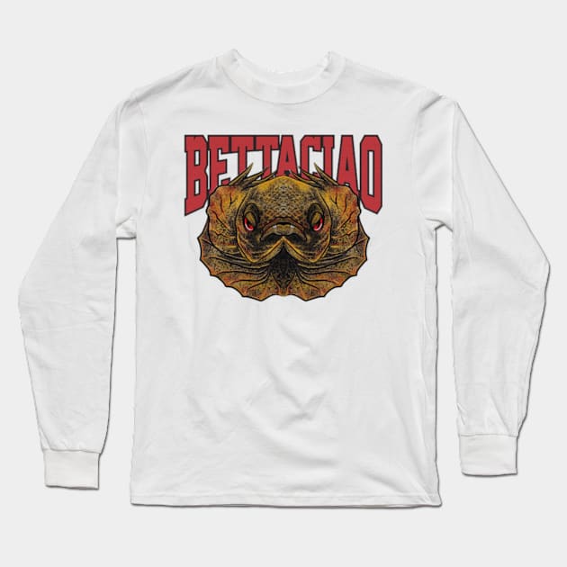 Betta Fish Long Sleeve T-Shirt by Panjul_art